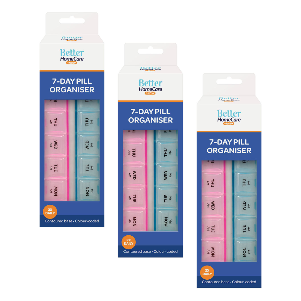 Better Home Care Now 7 Day AM PM Pill Box Bundle of 3