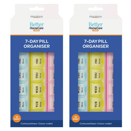 Better Home Care Now 7 Day Pill Box Organiser Morning Noon Night 2 Pack
