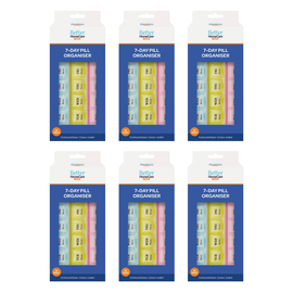 Better Home Care Now 7 Day Pill Box Bundle of 6 Morning Noon Night Organizer