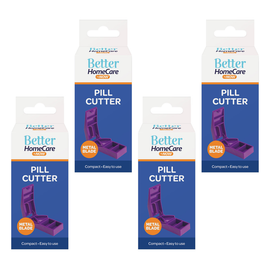 Better Home Care Now Pill Cutter 2 Compartment Pill Box Bundle of 4