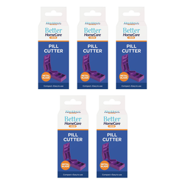 Better Home Care Now Pill Cutter and 2 Compartment Pill Box Bundle of 5