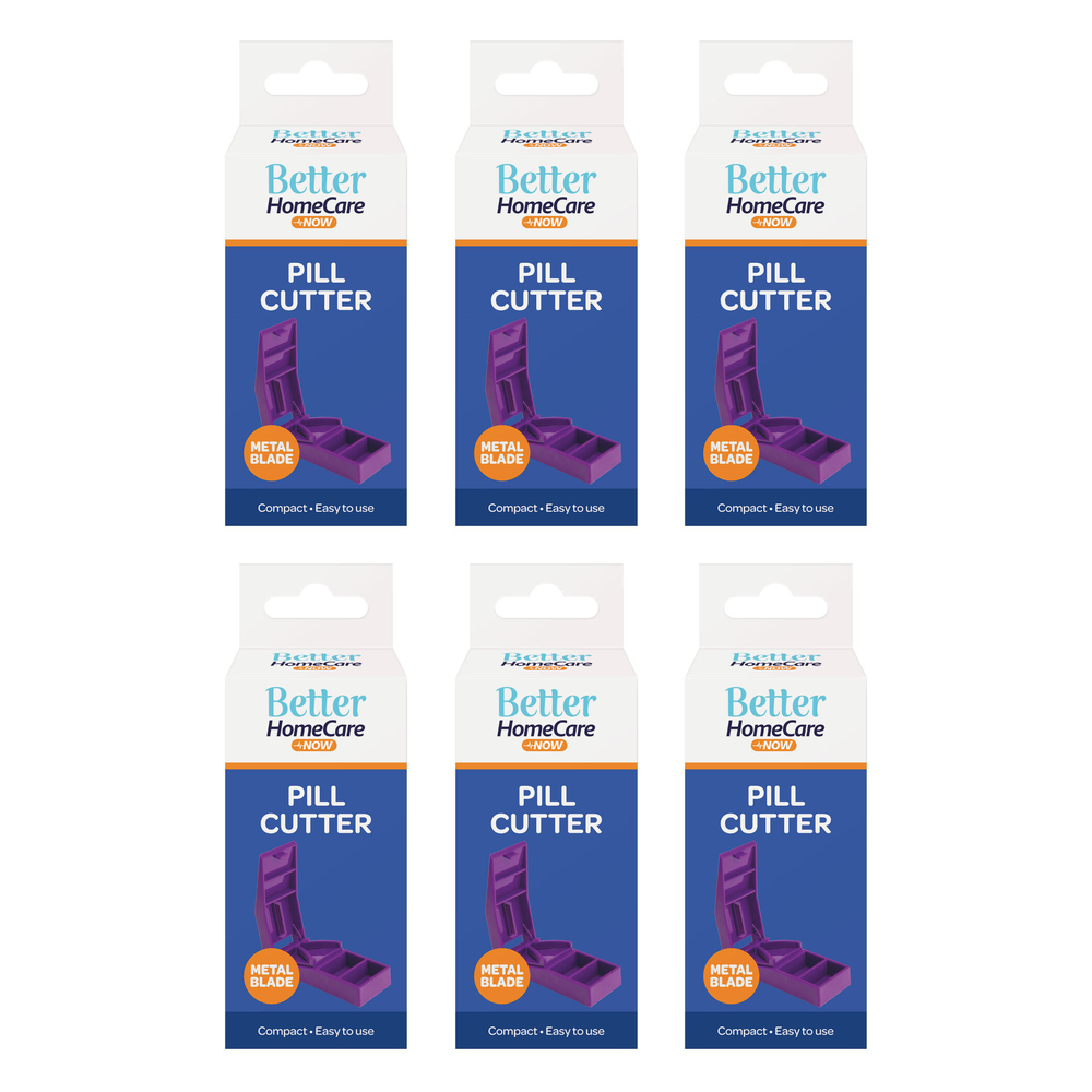 Better Home Care Now Pill Cutter 2 Compartment Box Bundle 6 Pack