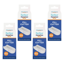 Better Home Care Now Pill Cutter 4 Pack 2 Compartment 8.5 x 4.7 x 3 cm