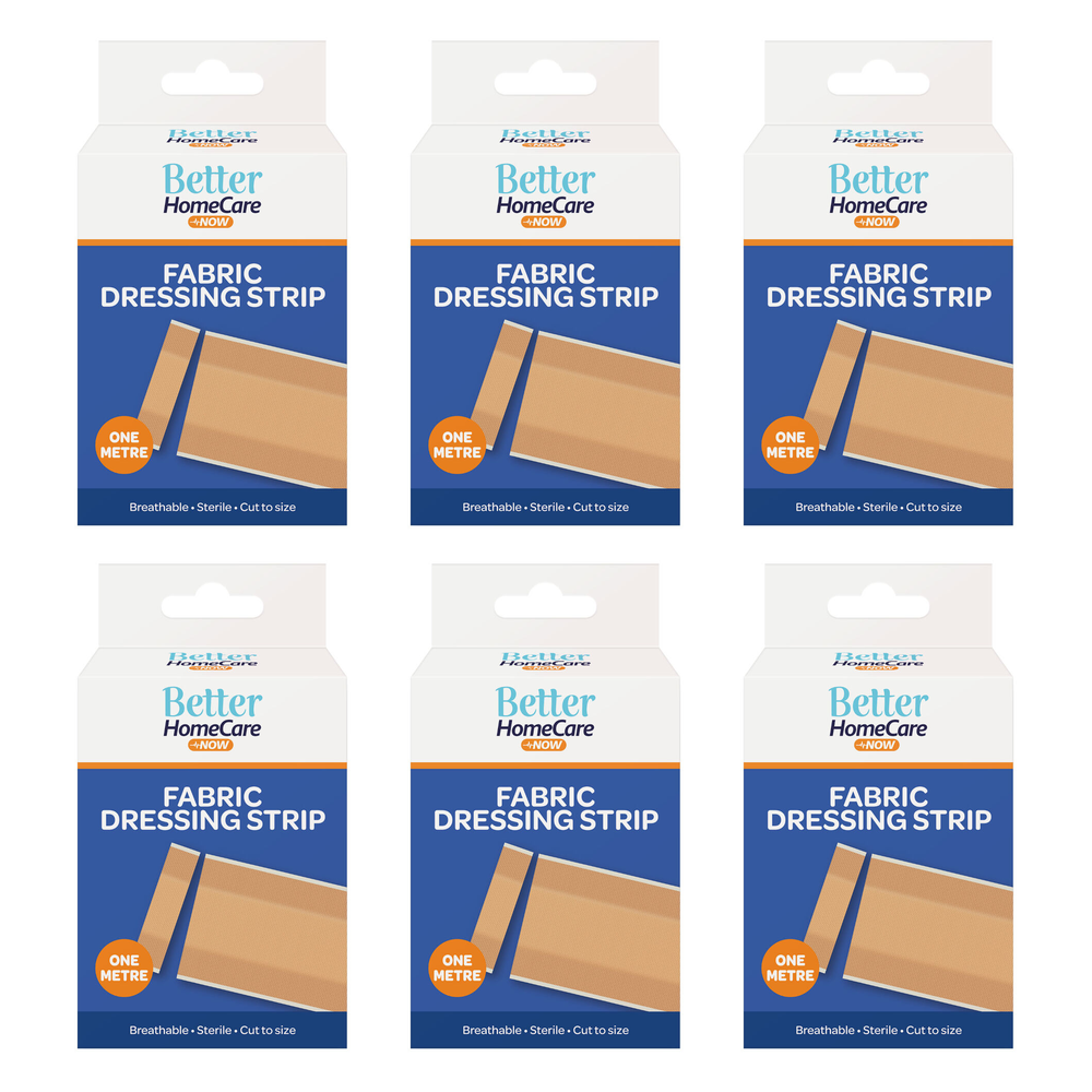 Better Home Care Now Fabric Sterile Plaster Strip 6 Pack 1m Breathable