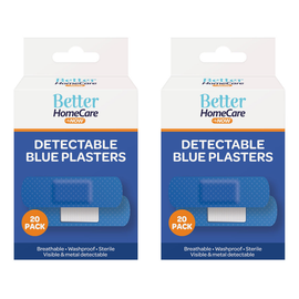 Better HomeCare Now Blue Catering Plasters Detachable 20pc x2