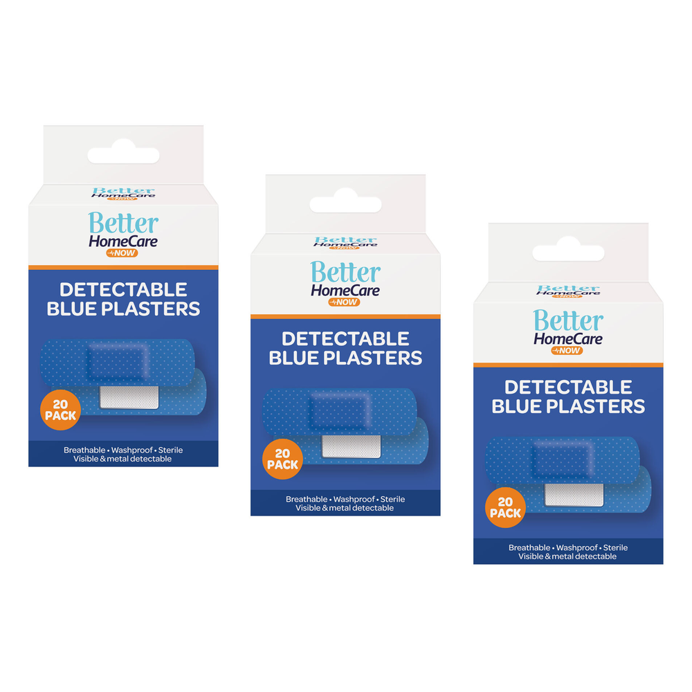 Better Home Care Detachable Blue Plasters 20pc Pack Bundle of 3