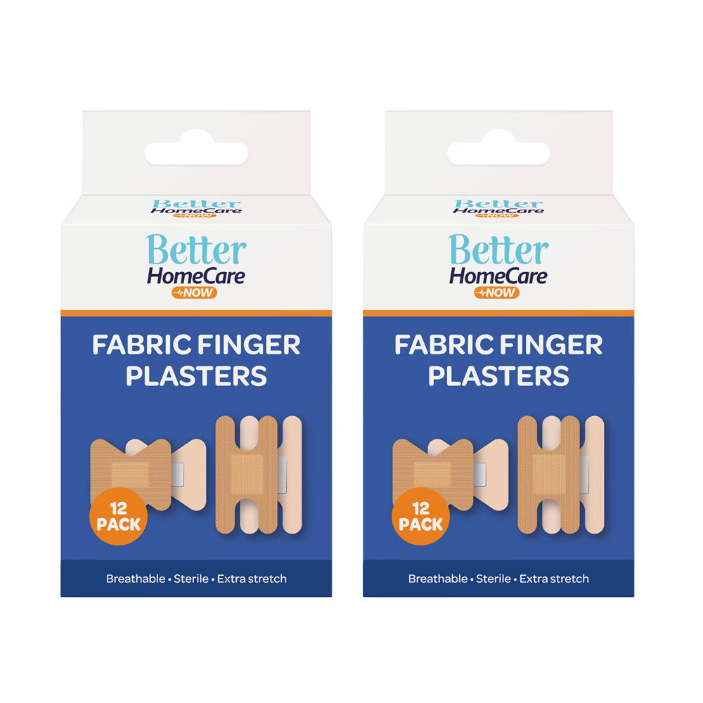 Better Home Care Now Finger Plasters Breathable Sterile 2 Packs of 12