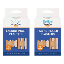 Better HomeCare Now Finger Plasters Breathable Sterile 2 Packs of 12