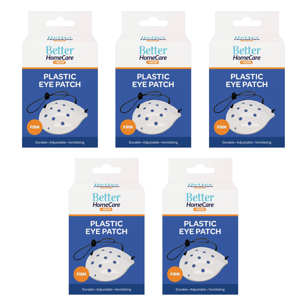 Better HomeCare Now Eye Patch Shield 5 Pack White Firm 9 Hole Ventilated
