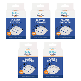 Better HomeCare Now Eye Patch Shield 5 Pack White Firm 9 Hole Ventilated