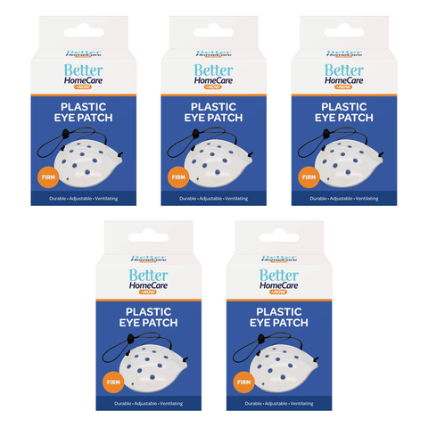 Better HomeCare Now Eye Patch Shield 5 Pack White Firm 9 Hole Ventilated