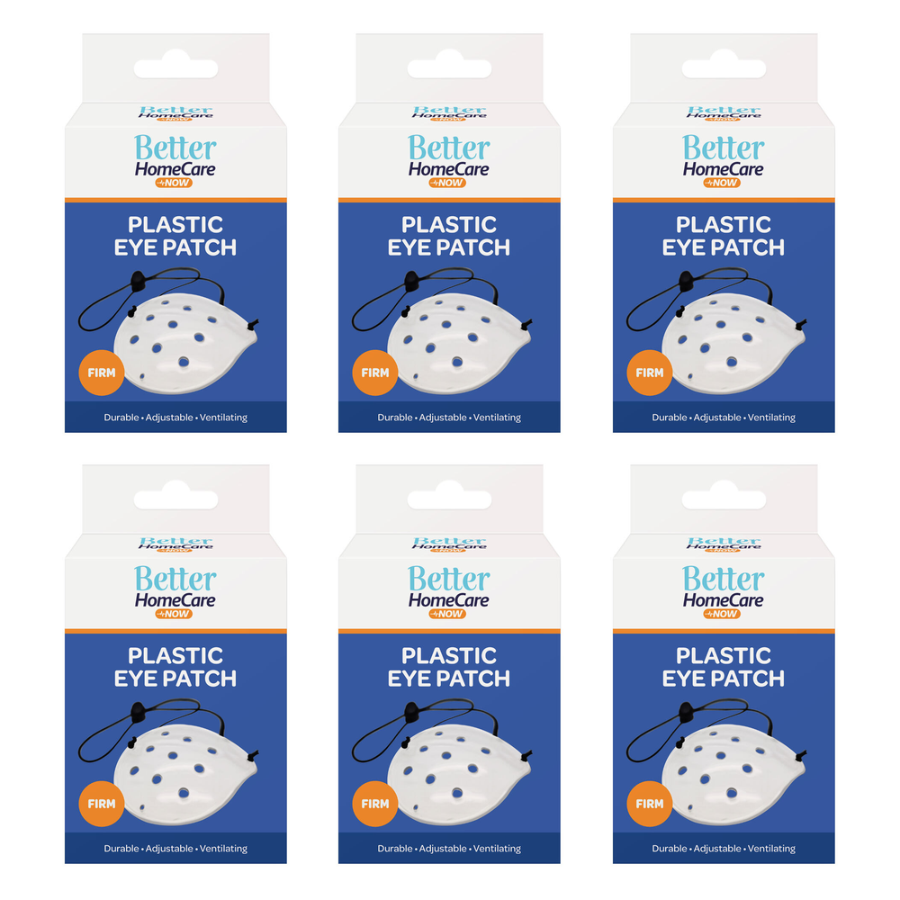 Better HomeCare Now Plastic Eye Patch Shield Ventilated 9 Hole Firm Bundle of 6