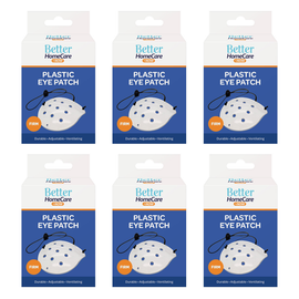 Better HomeCare Now Plastic Eye Patch Shield Ventilated 9 Hole Firm Bundle of 6