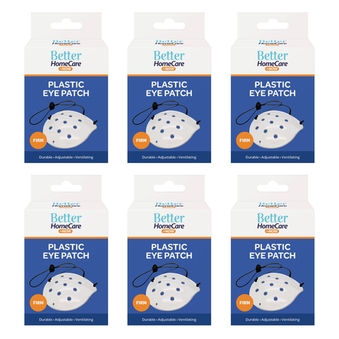 Better HomeCare Now Plastic Eye Patch Shield Ventilated 9 Hole Firm Bundle of 6