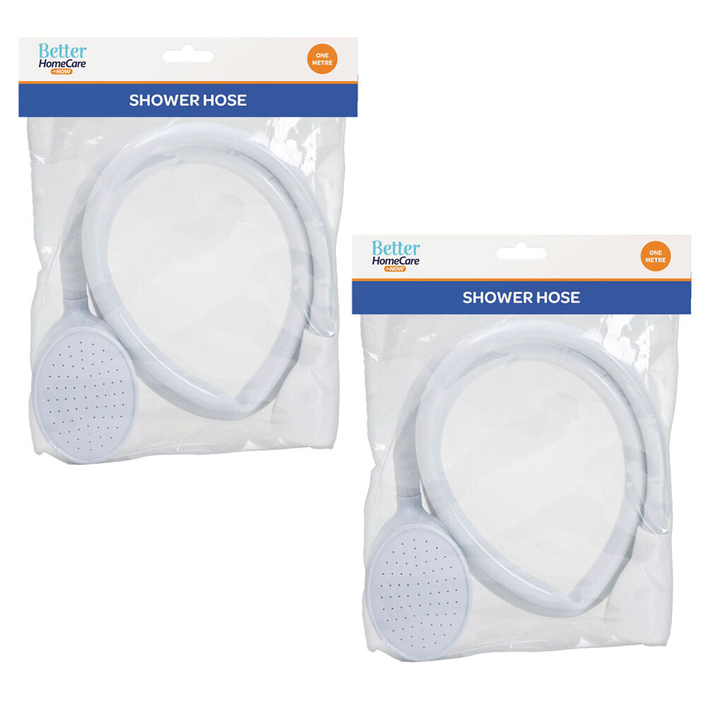 Better Home Care Now 1m Push On Single Shower Hose Twin Pack