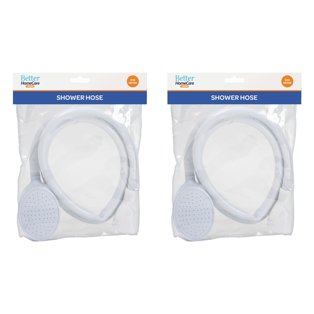 Better HomeCare Now 1m Push On Single Shower Hose Twin Pack