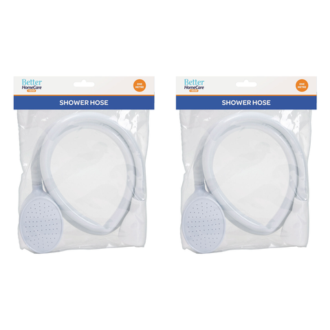 Better HomeCare Now 1m Push On Single Shower Hose Twin Pack