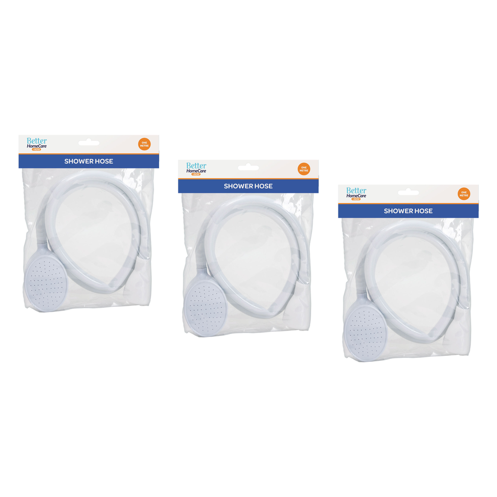 Better Home Care Now 1m Push On Single Shower Hose Bundle of 3