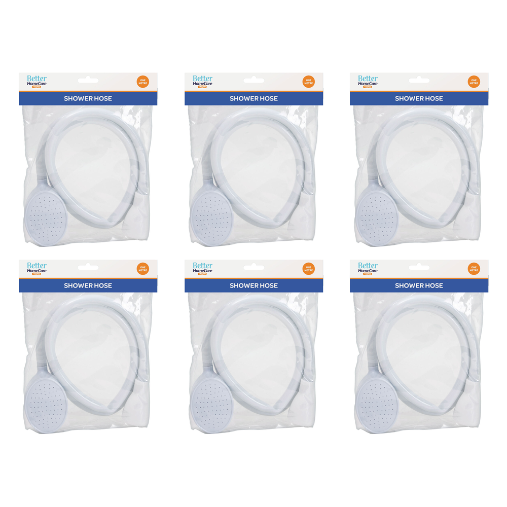 Better Home Care Now 1m Push On Single Shower Hose Bundle of 6