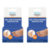 Better HomeCare Now Small Gel Toe Cap Ribbed Fabric Silicone Tube Strip 15.5 x 2cm x 2