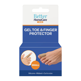 Better Home Care Now Small Gel Toe Cap Ribbed Fabric Silicone Tube Strip 15.5 x 2cm