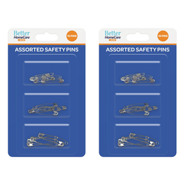 Better HomeCare Now Assorted Size Safety Pins 2x 16pc
