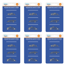Better Home Care Now Safety Pins 16pc Pack Bundle of 6 Assorted Sizes