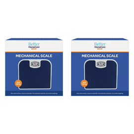 Better HomeCare Now Mechanical Bathroom Scale 130kg Battery Free 2 Pack