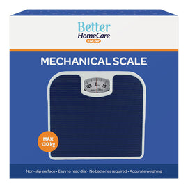 Better HomeCare Now Mechanical Bathroom Scale 130kg No Batteries Needed