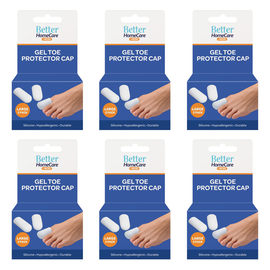 Better Home Care Now Gel Toe Cap Silicone Sleeve Bundle of 6 3.5 by 6.5 cm