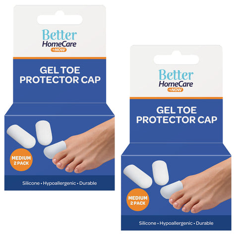 Better Home Care Now Medium Silicone Gel Toe Caps Pack of 2 3.5 x 4 cm