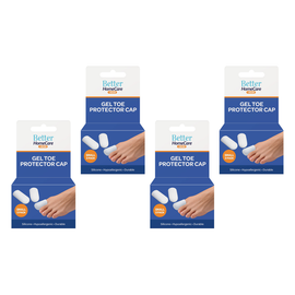 Better Home Care Now Small Gel Toe Cap Sleeve Pack of 2 Bundle of 4 2.5 x 4.5cm