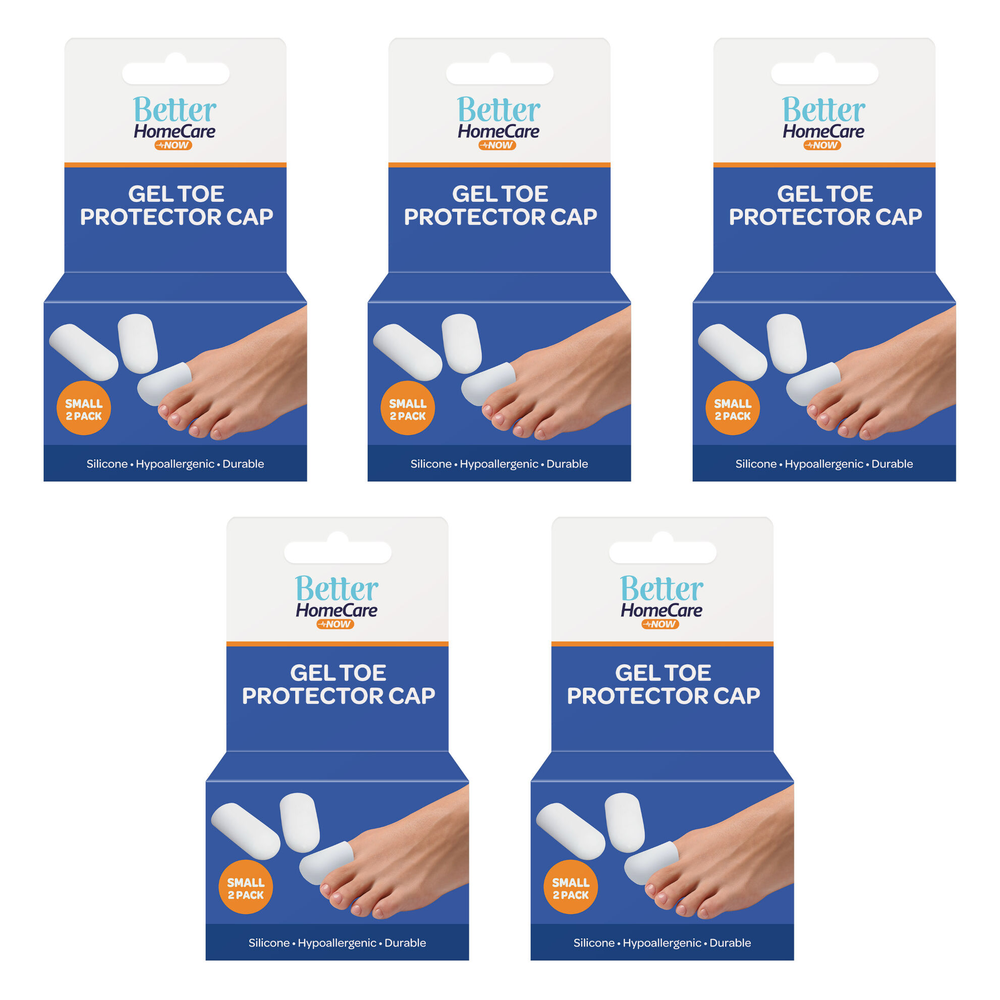 Better Home Care Now Small Gel Toe Cap Silicone Sleeve 5 Pack