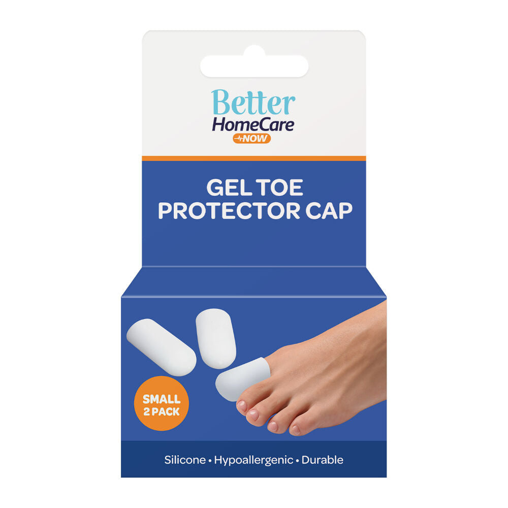 Better Home Care Now Small Gel Toe Cap Silicone Sleeve Pack Of 2 - 2.5 x 4.5cm