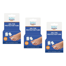 Better Home Care Now Gel Toe Cap Silicone Tube Bundle of 3 3.5 x 3.5cm