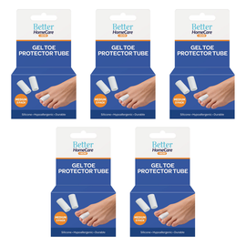 Better Home Care Now Silicone Gel Toe Caps 3x5cm Bundle of 5