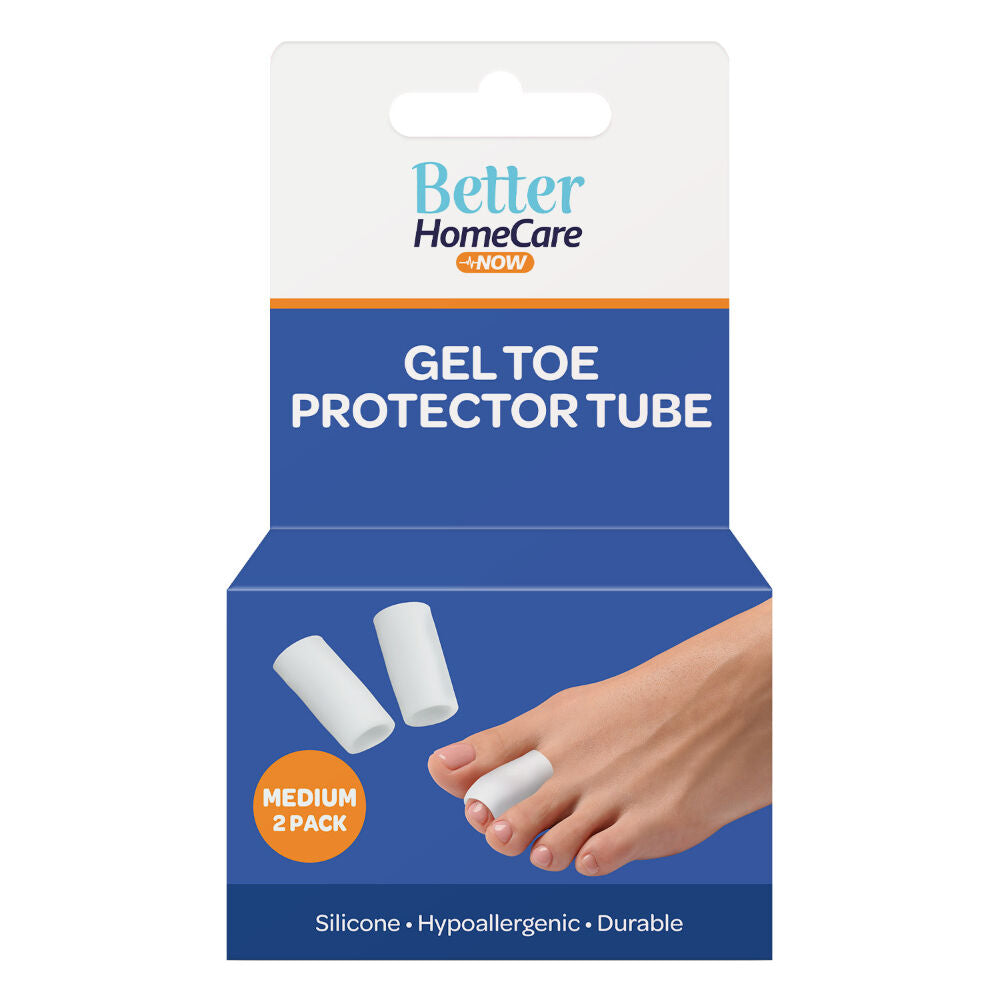 Better Home Care Now Gel Toe Cap Silicone Tube 3 x 5cm Pack of 2