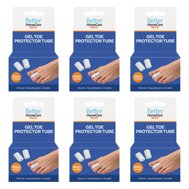 Better Home Care Now Gel Toe Cap Silicone Tube 2.5 x 3.5cm Bundle of 6