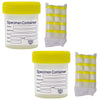 Better Homecare Now 60ml Specimen Containers 12 Pack x 2 Leak Proof Yellow Lids
