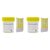 Better HomeCare Now 60ml Specimen Containers 12 Pack x 2 Leak Proof Yellow Lids