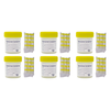 Better Homecare Now Specimen Containers 60ml Bundle of 6 Leak Proof Yellow Lid
