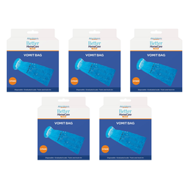 Better Homecare Now 5 Pack Disposable Vomit Bags Twist Lock Spill Proof