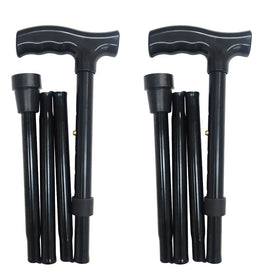 Better Home Care Now Adjustable Folding Walking Stick 2 Pack Black