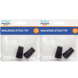 Better Home Care Now Walking Stick Tips Rubber NonSlip End Bottom Black 13mm 2x 2 Pack