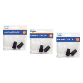 Better Home Care Now Walking Stick Tips Rubber Non Slip End 13mm Bundle of 3