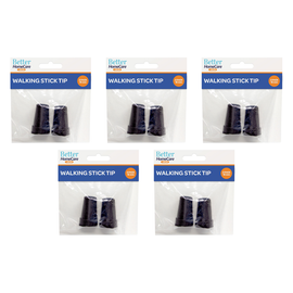 Better Home Care Now Walking Stick Tips Rubber Non Slip End 16mm 5 Pack
