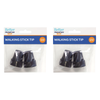 Better HomeCare Now Walking Stick Tips Rubber NonSlip End Bottom Black 19mm 2x 2 Pack