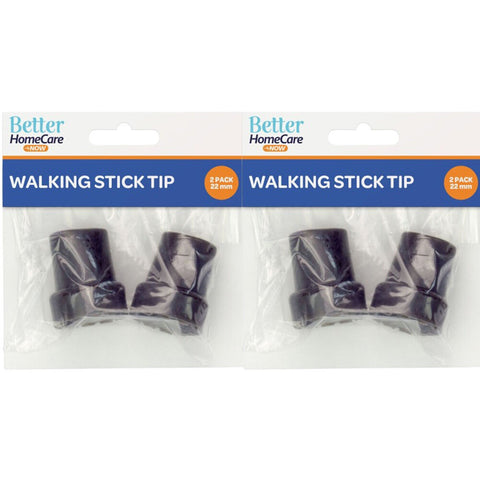 Better Home Care Now Walking Stick Tips Rubber NonSlip End Bottom Grey 22mm 2x 2 Pack