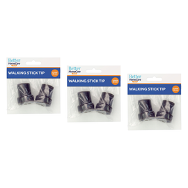 Better Home Care Now Walking Stick Tips Rubber Non Slip Grey 22mm Bundle of 3