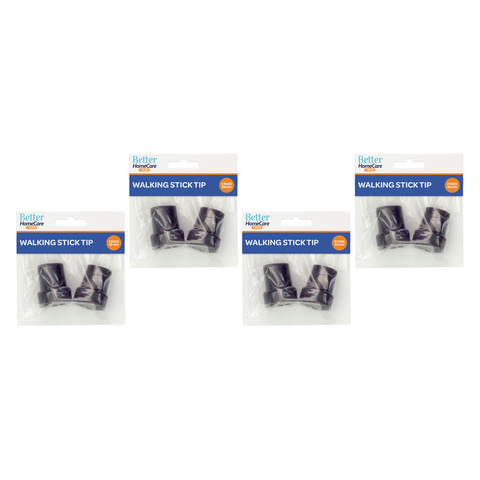 Better Home Care Now Walking Stick Tip Bundle of 4 Grey 22mm